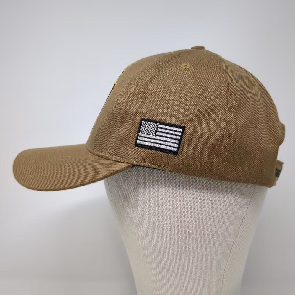 The Corps Baseball Cap Brown Yellow One Size Hat Embroidered Keystone 26 Us Flag View 3